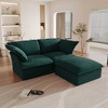 WJShome Sectional Couches for living room,L Shaped Cloud Modular Sectional Sofa with Storage Ottoman,Velvet Deep Couch,Cushion Covers Removable - 2 of 4