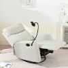 Rocking Recliner Chair,360 Swivel Nursery Rocking Chair,Glider Chair,Rocking Swivel Recliner Chair (Light Gray+360 Swivel) - 4 of 4