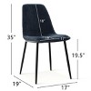 Set of 4 Upholstered Dining Chairs with Metal Legs, Modern Fabric Accent Kitchen Chairs for Dining Room or Small Spaces-Maison Boucle - 3 of 4