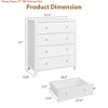 Nursery 4/5 Drawers Dresser for Bedroom, 37Inch/45 Inch Tall Chest of Drawers, Modern Clothes Storage Cabinet & TV Stand, Wood Drawer Organizer - 2 of 4