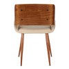 Armen Living,Panda Mid-Century Dining Chair in Walnut Finish and Brown Fabric - 4 of 4