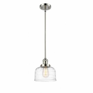 Bell - 1 Light Stem Hung Mini Pendant In Industrial Style-10 Inches Tall and 8 Inches Wide - 1 of 1