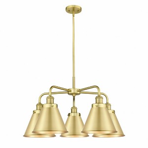 Ballston Urban - 5 Light Stem Hung Chandelier In Industrial Style-15.13 Inches Tall and 26 Inches Wide - 1 of 1
