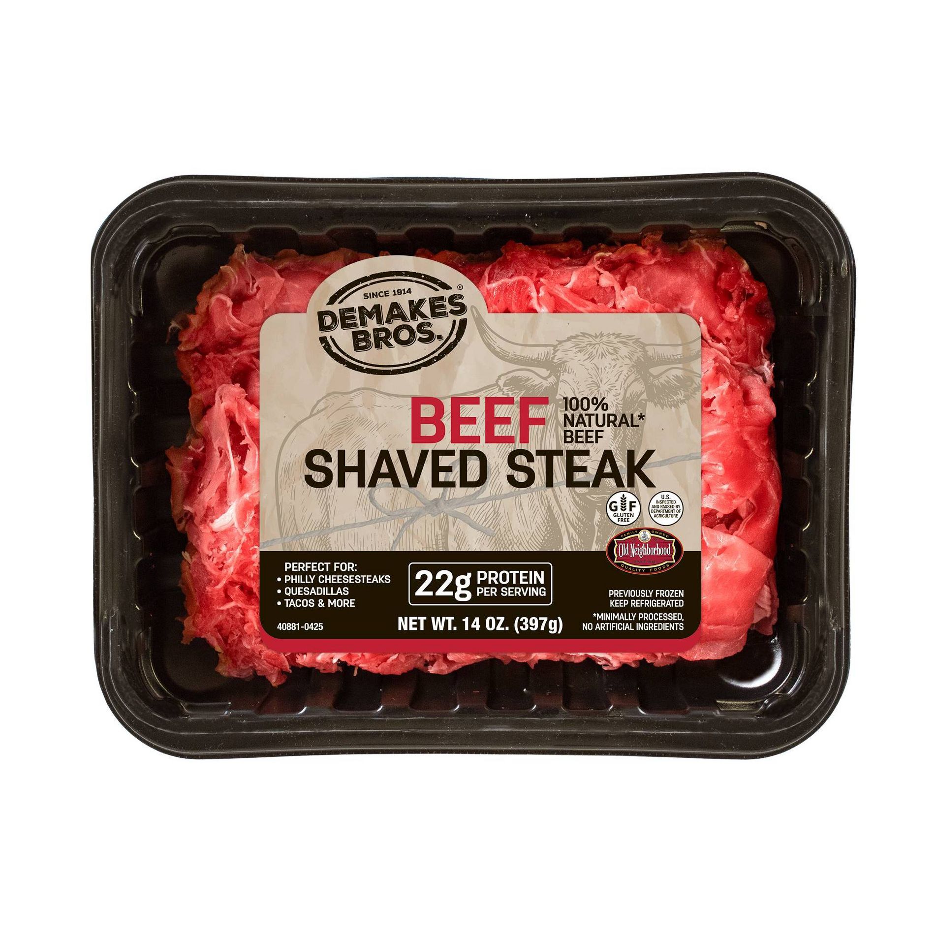 Demakes Bros. Shaved Beef Steak - 14oz
