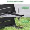 Lirago 72 in. Galvanized Metal Outdoor Privacy Screens Garden Outdoor Fence Black - 4 of 4