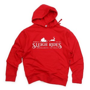 Simply Sage Market Women's Graphic Hoodie Sleigh Rides Reindeer - 1 of 3