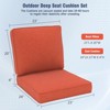 Buenhomino Outdoor Patio Chair Cushions Set, Olefin Fabric Weather-Resistant Outdoor Cushion with zipper - 3 of 4