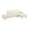 AndMakers 101.5 in. W Square Arm 2-piece L Shaped Faux Leather Modern Sectional Sofa - 4 of 4
