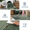 Large Dining Room Rug Striped Bedroom Carpet with Non-Slip Backing, Stain-Resistant Soft Low Pile Floor Rug, Foldable Geometric Indoor Mats - 2 of 4