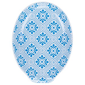 Nat & Jules Delft Blue and White 6 x 4 Glossy Ceramic Oval Countertop Spoon Rest - 1 of 4