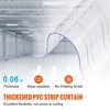VEVOR Strip Curtain, 75' Length, 8" Width, 0.08" Thickness, Clear Ribbed Plastic Door Strips, PVC Curtain Strip Door Bulk Roll - 3 of 4