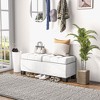 NicBex 46" Storage Bench Ottoman with Storage Steel Frame Button Tufted Storage Bench for Bedroom and Entryway - 3 of 4