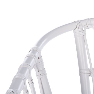 Sustainably Sourced White Rattan Accent Chair Set