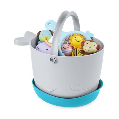 Image of Skip Hop Moby Stowaway Bath Toy Bucket - Gray