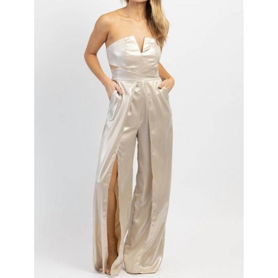 Women's INFERNO SLIT LEG JUMPSUIT - LUXXEL