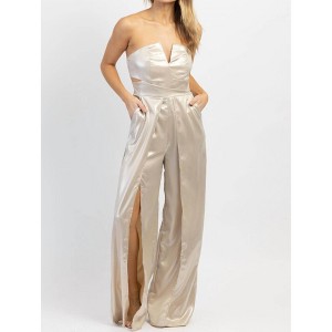 Women's INFERNO SLIT LEG JUMPSUIT - LUXXEL - 1 of 4