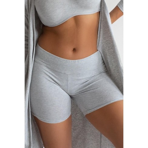 Women's Seamless Ribbed Bike Shorts - Colsie™ Heather Gray S : Target