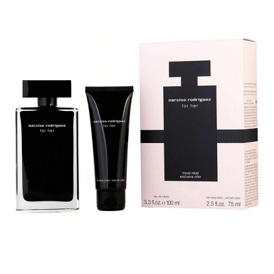 Narciso Rodriguez 2 Pc Set Women Edt Spray 3.3, Body Lotion 2.5 - Travel