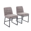 Mid Century Modern Leisure Dining Chairs Set of 2,Modern Kitchen Chair with Upholstered Seat Backrest, Metal Leg,Armless Leisure for Living Bedroom - 2 of 4