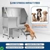 50" Stainless Steel Professional Dog Washing Station - Pet Bathing Tub w/Non-Slip Stairs & Storage Shelf - 4 of 4