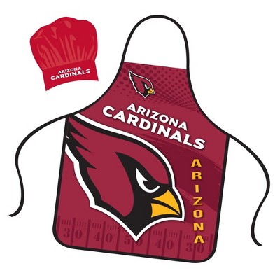 NFL Apron & Chef Hat Set, with Large Team Logo - Arizona Cardinals