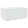 vidaXL Coffee Table White Engineered wood 35.4 x 19.7 x 15.7 in Lights - 2 of 4