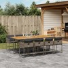 vidaXL Garden Dining Set Grey and brown PE Rattan 8-seater Foldable - 2 of 4