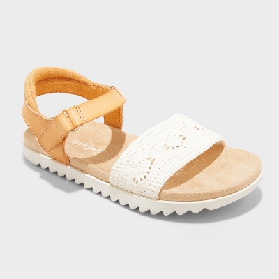 Toddler Blair Woven Strap Footbed Sandals - Cat & Jack™ Cognac