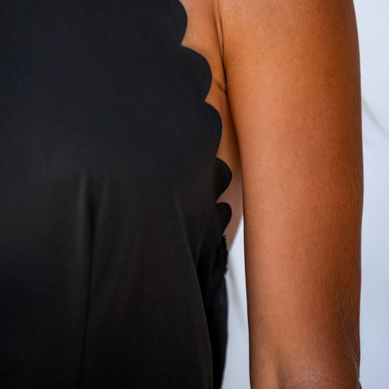 Women's Onyx Scalloped Halter Mini Dress - Cupshe, 2 of 8