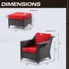 UPTIOT Patio Chair with Cushions and Ottomans - 3 of 4