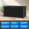 Infurnic Deck Boxes, Outdoor Patio Storage Box with Large Storage Capacity for Storage Patio Furniture Garden Tools, Black, 67.7"*32.2"*33.6" - 4 of 4