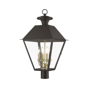 Livex Lighting Wentworth 4 - Light Post Light in  Bronze/Antique Brass - 1 of 4