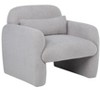 NicBex Upholstered Accent Chair with Arms and Pillow,Modern Sofa Chair,Teddy Fleece Arm Chairs for Bedroom,Reading Room,Gray/Beige/Pink - 4 of 4
