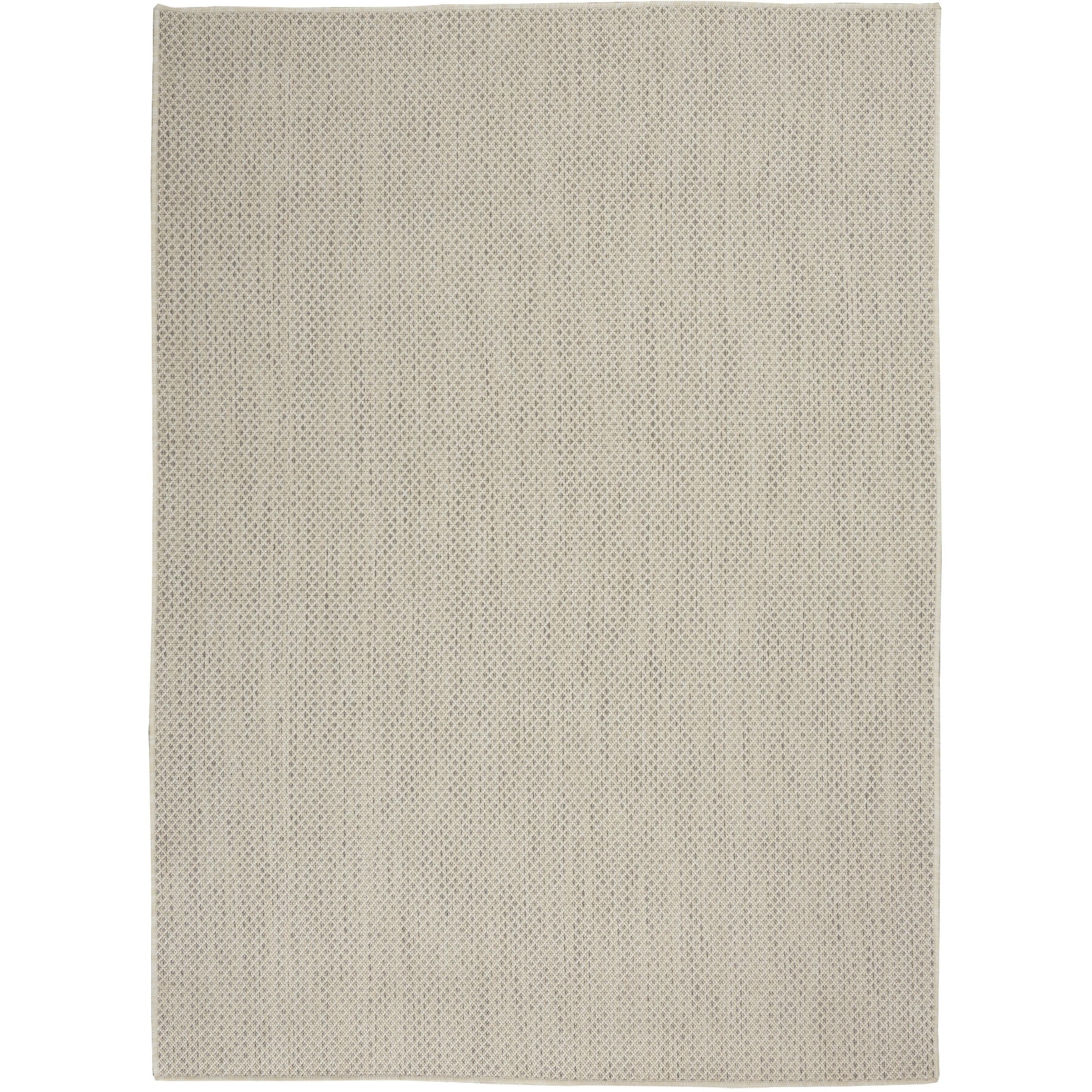 Nourison Courtyard COU01 Indoor/outdoor Area Rug - Ivory Silver 5' x 7'