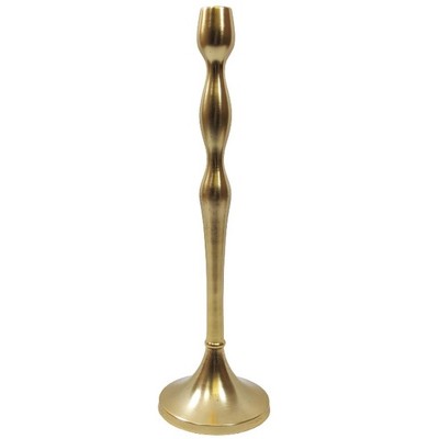 Jiallo  Brushed gold candle holder: H 20"