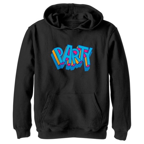 Boy's Fortnite Loot Drop Party Pull Over Hoodie - Black - Medium