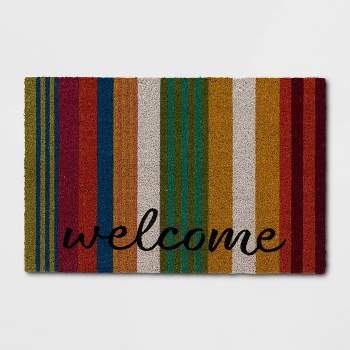 1'6"x2'6" 'Welcome' Striped Doormat - Threshold™