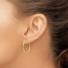 Black Bow Jewelry 2mm x 26mm 14k Yellow Gold Polished Round Endless Hoop Earrings - 3 of 4