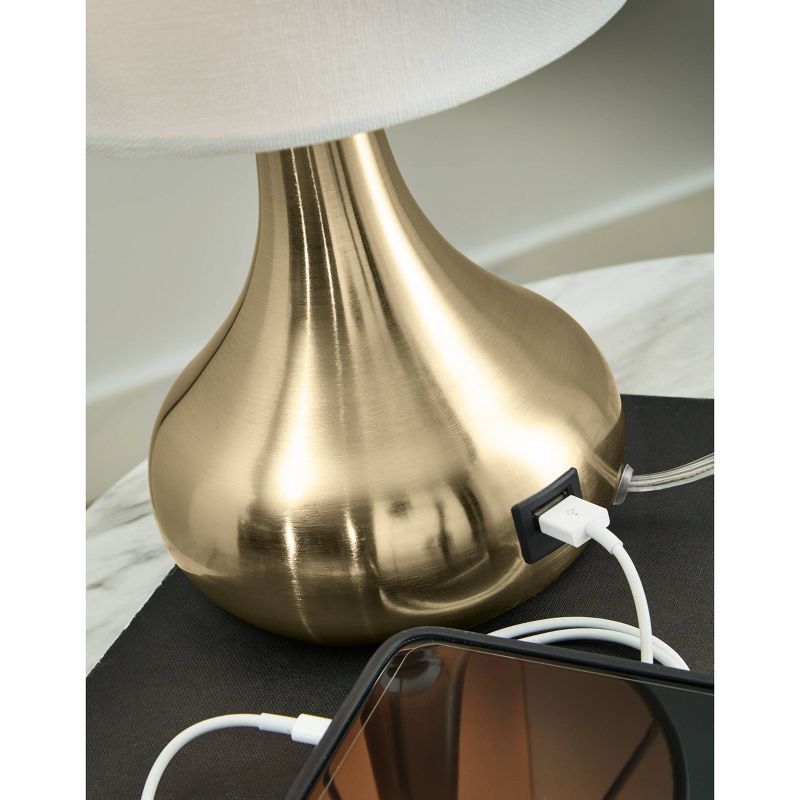 Camdale Metal Table Lamp Brass - Signature Design by Ashley, 3 of 4