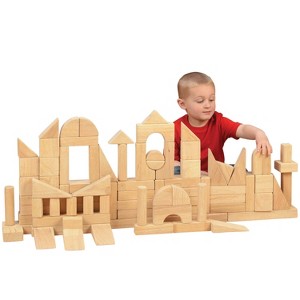 Cre8tive Minds Super Saver Hardwood Unit Blocks – 82-Piece Wooden ...
