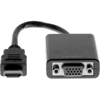 Rocstor Y10C120-B1 HDMI to VGA Adapter Converter M/F - 6???- for Ultrabook, Laptop, Monitor, Projectors, PC
