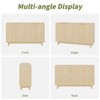Modern Fluted Accent Credenza with Doors & Adjustable Shelves,  Wood Coffee Bar Console Table for Living Room, Dining Room, - 2 of 4