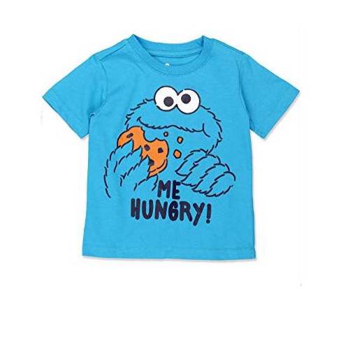 sesame street boy s cookie monster character print short sleeve tee for toddler target