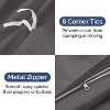 Luxury Soft Premium Duvet Cover Set - Zipper Closure & Matching Pillow Shams - CGK Linens - 4 of 4