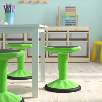FlexiFun Kids' Green Active Learning Stool with Adjustable Height