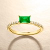 Pure Collection by Ross-Simons 0.40 Carat Lab-Grown Emerald and .20 ct. t.w. Lab-Grown Diamond Ring in 18kt Gold Vermeil - 4 of 4