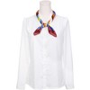 INSPIRE CHIC Women's Colorful Striped Satin Square Neck Scarves Neckerchief 1Pc - 2 of 4