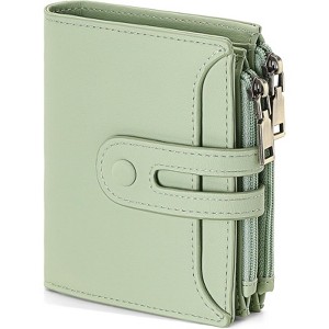 Clotth Small Wallet for Women,Bifold RFID Blocking Credit Card Case Purse with Zipper Pocket – Compact Design for Daily Use,Travel - 1 of 4