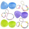 Joyfy 12 Packs Prefilled Easter Eggs with 12 Different Designs of Bracelets Girls Jewelry Set for Girls Easter Party Favor - 3 of 4