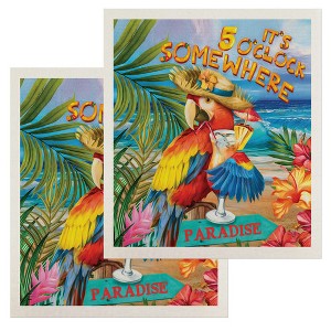Briarwood Lane 5 O'clock Paradise Summer Swedish Dishcloth (2-pack) - 1 of 4